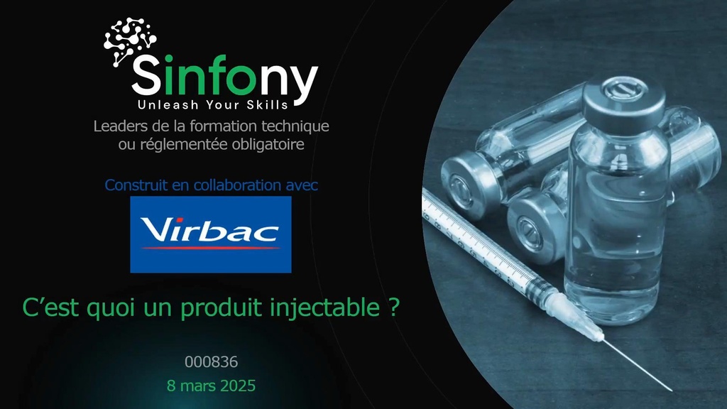 C'est quoi un produit injectable ?